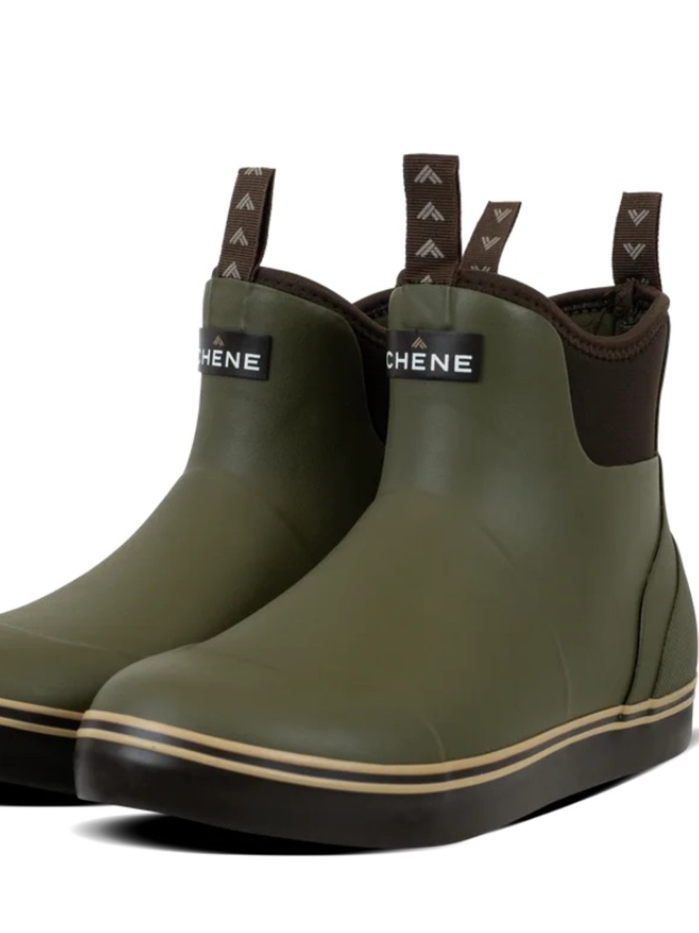 Men's Olive Green Waterproof Chelsea Rain Boots